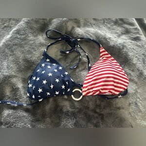 Wild Fable Patriotic Flag Bikini Top